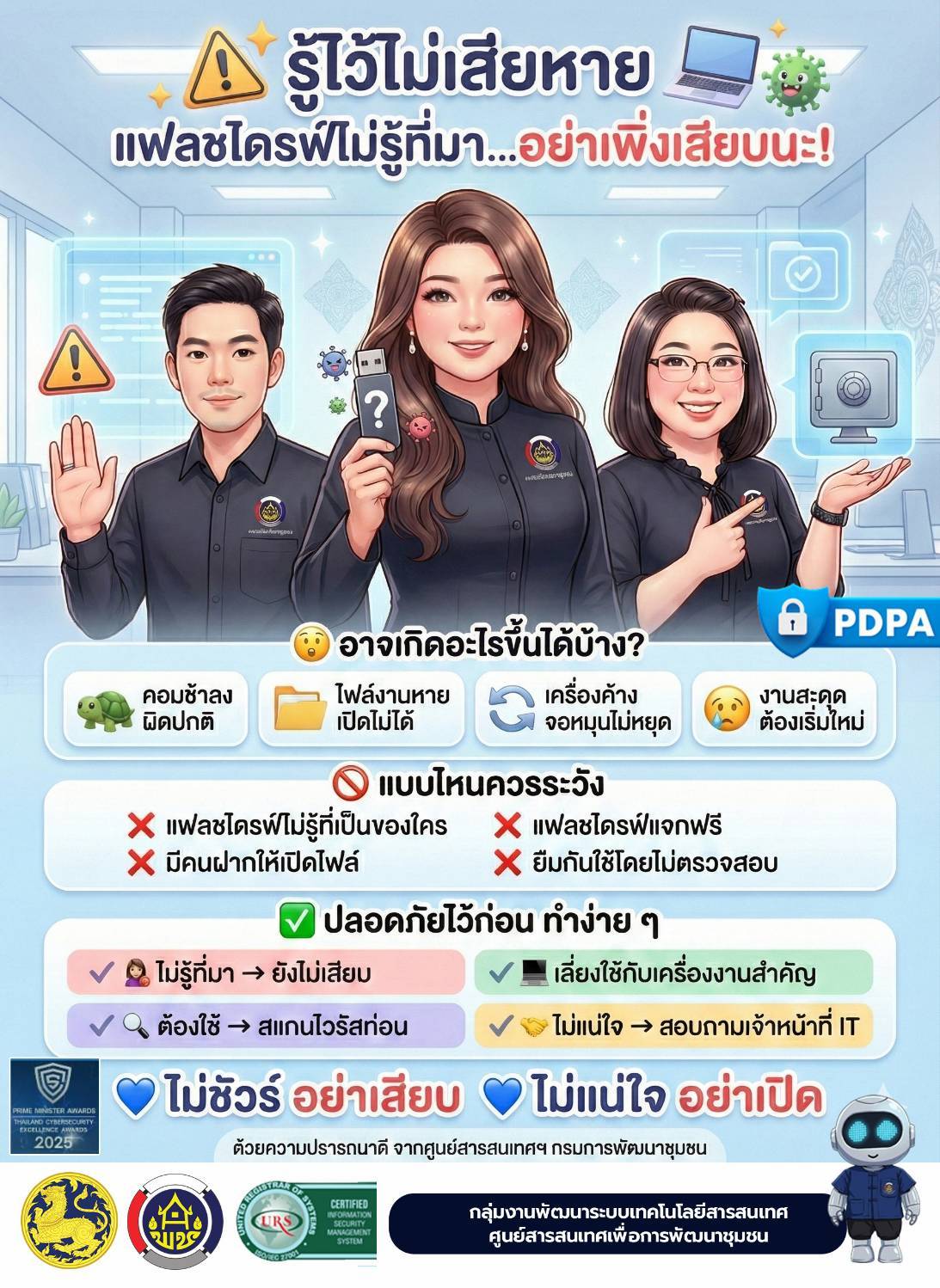 แค่เสียบ…อาจพังทั้งระบบ! ระวังแฟลชไดรฟ์ไม่ปลอดภัย