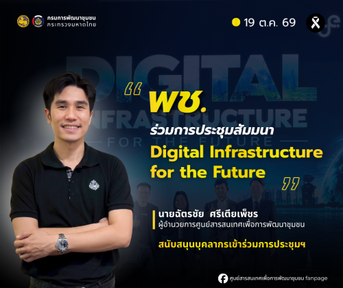 พช. ร่วมการประชุมสัมมนา Digital Infrastructure for the Future